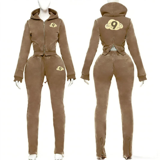 BROWN CLOUD9 ZIPPER SET