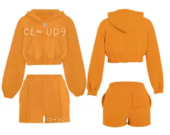 ORANGE SHORTS SET