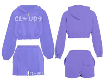 PURPLE SHORTS SET